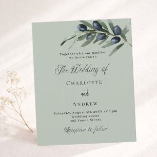 Faire-part de mariage feuille de verdure à petit b