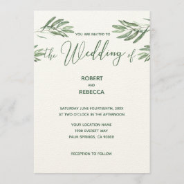 Faire-part de mariage Feuille d'olive