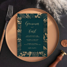 Faire-part de mariage feuille feuille feuille feui