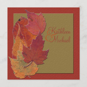 Faire-part de mariage Feuilles d'automne