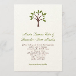 Faire-part de mariage feuillu d'arbre