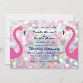 Faire-part de mariage Flamant rose