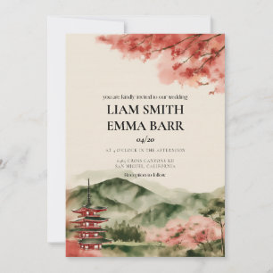 Faire-part de mariage Fleur de cerisier Sakura jap