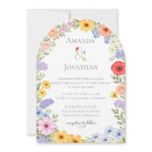Faire-part de mariage fleur de jardin aquarelle