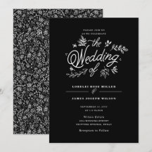 Faire-part de mariage fleur sauvage
