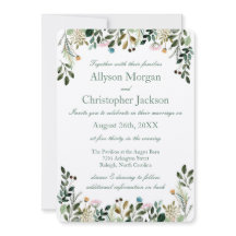 Faire-part de mariage fleur sauvage
