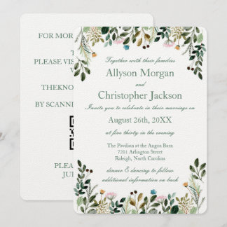 Faire-part de mariage fleur sauvage