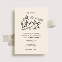 Faire-part de mariage fleur sauvage