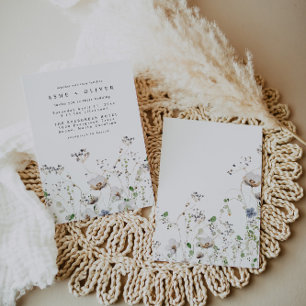 Faire-part de mariage Fleur sauvage Boho