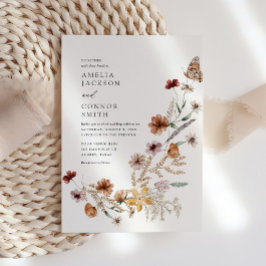 Faire-part de mariage Fleur sauvage Boho Fall