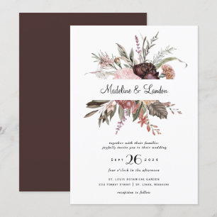 Faire-part de mariage Fleur sauvage Bourgogne