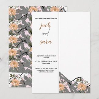 Faire-part de mariage Fleur sauvage de la montagne