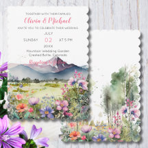 Faire-part de mariage Fleur sauvage de thym des mo