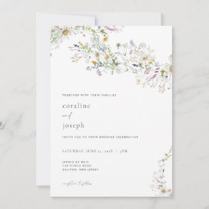Faire-part de mariage Fleur sauvage des Prairies R