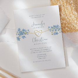 Faire-part de mariage Fleur sauvage printanière bl