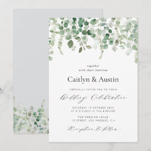 faire-part de mariage fleuri à l'élégante écriture