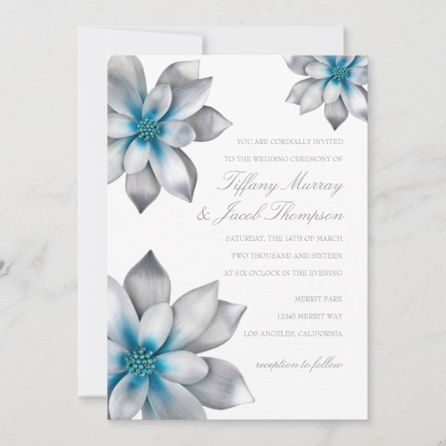 Faire-part de mariage| Fleurs (Devant)