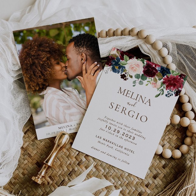 Faire-part de mariage Fleurs Classiques (Créateur téléchargé)