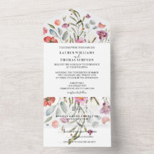 Faire-part de mariage Fleurs en chute
