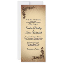 Faire-part de mariage Fleurs Rustiques Profondes