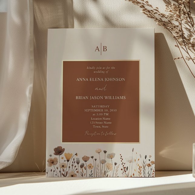 Faire-part de mariage Fleurs sauvages de Terracott (Créateur téléchargé)