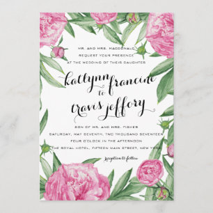 Faire-part de mariage floral