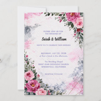 Faire-part de mariage floral