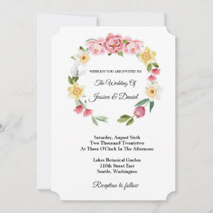 Faire-part de mariage floral