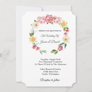 Faire-part de mariage floral