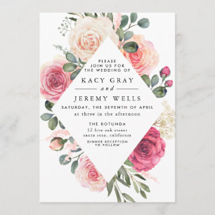 Faire-part de mariage floral