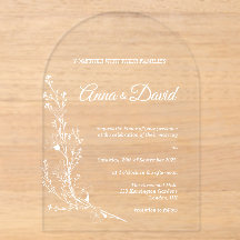 Faire-part de mariage floral à Arche Élégante