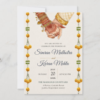 Faire-part de mariage floral à l'aquarelle élégant