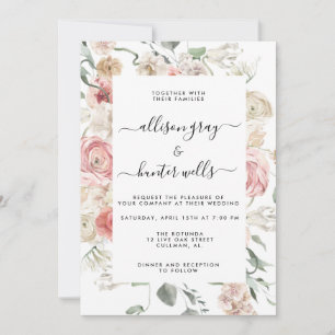 Faire-part de mariage floral   Annabeth