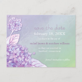 Faire-part de mariage floral aux hortensias