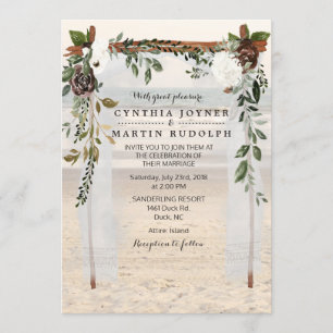 Faire-part de mariage Floral Beach Arbor