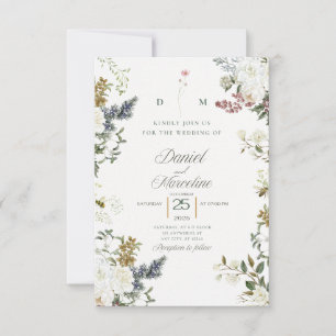 Faire-part de mariage Floral blanc - Enregistrer l