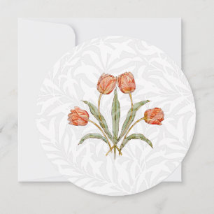 Faire-part de mariage floral blanc personnalisé vi