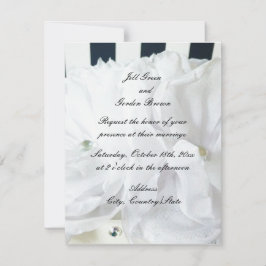 Faire-part de mariage floral blanc romantique