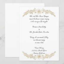 Faire-part de mariage Floral Chic Gold Foil