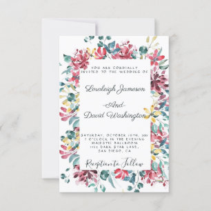 Faire-part de mariage floral clair