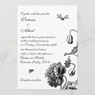Faire-part de mariage floral de jardin