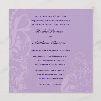 Faire-part de mariage floral de Lavender