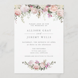 Faire-part de mariage floral de printemps