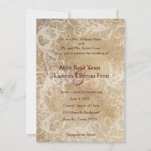 Faire-part de mariage floral défraîchi