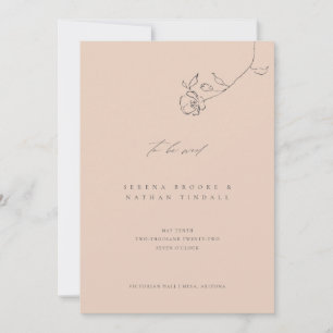 Faire-part de mariage floral délicat avec une touc