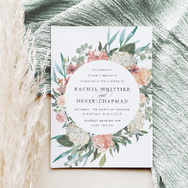 Faire-part de mariage floral du milieu de l'été