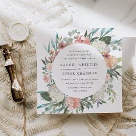 Faire-part de mariage floral du milieu de l'été |