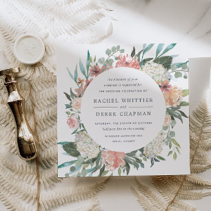 Faire-part de mariage floral du milieu de l'été   