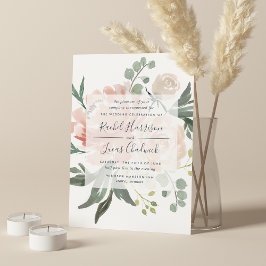 Faire-part de mariage floral du milieu de l'été