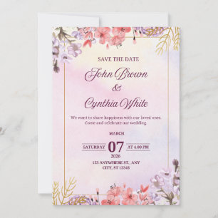 Faire-part de mariage floral élégant et personnali